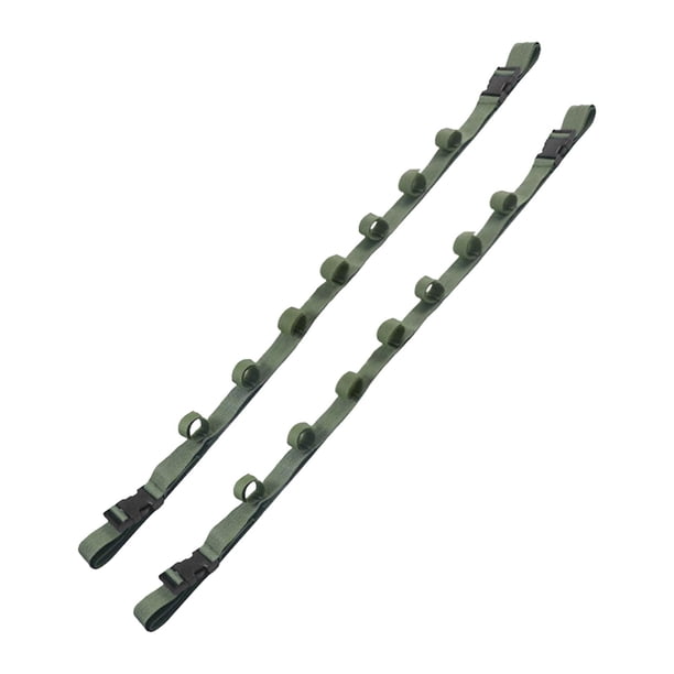 Soporte para Caña de Pescar para Coche, Correa para Cinturón, Soporte para 7 Cañas, Fácil de Instalar, Transportador Universal para Caña de Pescar Par Verde