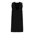 thumbnail image 6 of ZyeKqe Womens Dresses V Neck Sleeveless Knit Pullover Sweater Vests Dresses Casual Loose Fall Winter Outfits with Pockets, 6 of 10