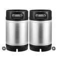 thumbnail image 2 of Corny Keg, 2.5 Gallon Ball Lock Keg, SUS304 Cold Brew Kegs with Dual Rubber Handles & Heavy-Duty Rubber Bottom, Brewing Equipment for Home Brewing Party, 2 PCS, 2 of 7
