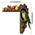 thumbnail image 3 of Woodpecker Door Corner Decor, L-Shaped Tree Trunk Bird Ornament, Red-Crested Bird Wall Corner Sculpture for Home, Garden, Farmhouse, Entryway, Rustic Nature Decor, 3 of 5