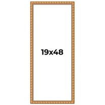 19x48 Frame Gold Real Wood Picture Frame Width 1.5 inches | Interior Frame Depth 0.5 inches |