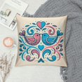 thumbnail image 2 of Orinice  Valentines Day Throw Pillow Cushion Cover, Birds with Heart Kissing Each Other Love Romance Theme Artwork, Decorative Square Accent Pillow Case,  White, 2 of 5