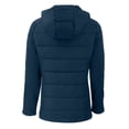 thumbnail image 3 of Women's Cutter & Buck Navy New England Patriots Evoke Hybrid Eco Softshell Recycled Full-Zip Hoodie Jacket, 3 of 3