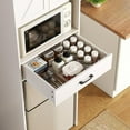 thumbnail image 4 of Mini Fridge Stand with Storage and Power Outlet, Coffee Bar Cabinet with Microwave Shelf, – Fits Most Mini Fridges and Wine Coolers, for Dorm, Kitchen, or Office White KH03MRW, 4 of 9