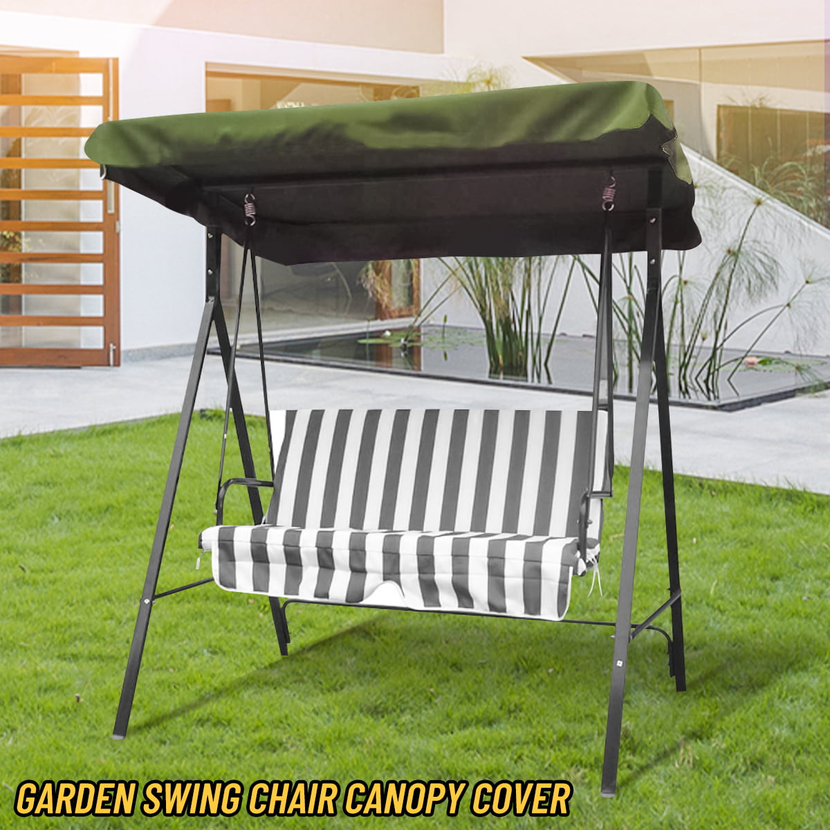 Outdoor Garden Patio Swing Canopy Seat Top Waterproof Replacement Cover K5D6 