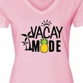 thumbnail image 4 of Inktastic Vacay Mode with Palm Trees Sun and Pineapple Women's V-Neck T-Shirt, 4 of 5