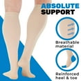thumbnail image 6 of Made in USA - Compression Knee High for Men Circulation 20-30mmHg - Tan, Large, 6 of 10