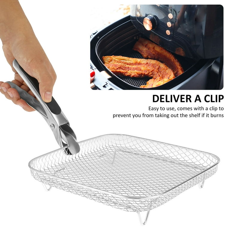 Air Fryer Pad Rectangle Oven Basket Baking Tray Kitchen Pan Accessories /