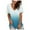 Light Blue, variant on Summer Fashion Plus Size Tops for Womens 2025 Pockets Casual Gradient V-neck Short Sleeve Loose T-shirt Tops