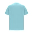 thumbnail image 2 of DPTALR Men's Summer Loose Casual Crew Neck Short Sleeve T-shirt,Light Blue, XL, 2 of 4