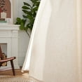 thumbnail image 2 of Curtainking Linen Curtains 96 Inch Length for Living Room Farmhouse Rod Pocket Back Tab Light Filtering Window Drapes with Lined for Bedroom Crude 2 Panels, 2 of 9