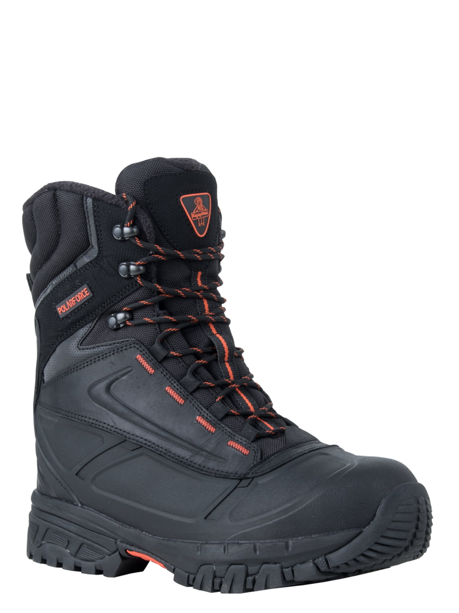 RefrigiWear Mens PolarForce Max Waterproof Insulated 8-Inch Leather Work  Boots (Black, Size 11.5 US)