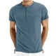 thumbnail image 1 of Camiseta de manga corta informal con cuello redondo y medio botón para hombre Pompotops  oipoqjl7409, 1 of 3