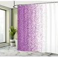 thumbnail image 5 of Ambesonne Magenta Shower Curtain, Digital Style Mosaics, 69"Wx84"L, Purple White, 5 of 5