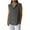 Gray, variant on Summer Tops for Women Fashion Plus Size Solid Color V-Neck Button Sleeveless Save 65% Instantly!