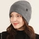 thumbnail image 5 of Gorro para mujer, hombre, gorro de invierno, gorro con puños para mujer, gorros de esquí cálidos, 5 of 5