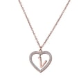 thumbnail image 3 of Collar de Mujer Corazón con Inciales LuckyLy, Modelo Adina rosa UNITALLA, 3 of 7