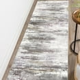 thumbnail image 6 of BERTHMEER 2'x6' Runner Rugs Non Slip for Bathroom Kitchen Bedroom Entryway Hallway Rugs Machine Washable Abstract Brown and Gray Neutral Modern Beige Contemporary Runner Rugs, 6 of 7