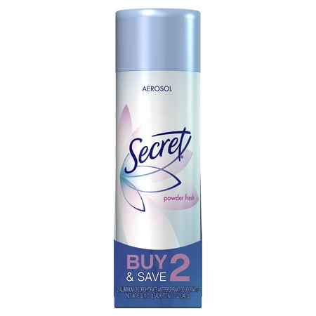 Secret Aerosol Powder Fresh Scent Antiperspirant/Deodorant Twin Pack 12
