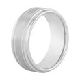 thumbnail image 3 of Men's White Finish Tungsten Grooved Step Edge 9MM Wedding Band by Brilliance Fine Jewelry - Men's Ring, 3 of 5