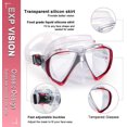 thumbnail image 2 of EXP VISION Panoramic HD Scuba Swim Mask Red Scuba Diving And Snorkeling Anti-Fog lens Sport Goggles, 2 of 8