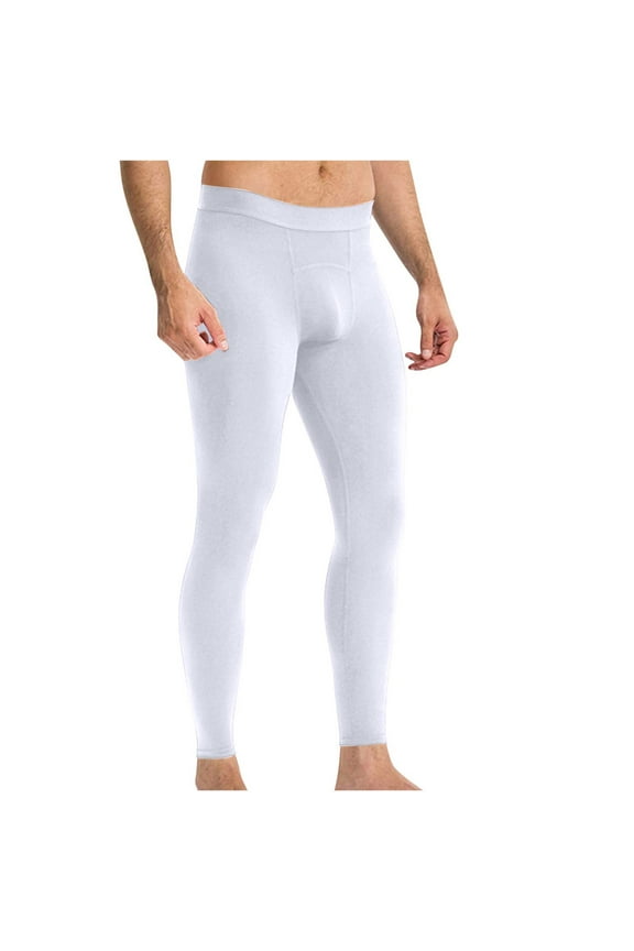Leggings for Men Compression Low Waisted Yoga Pants Ankle Length Stretchy Athletic Workout Running Gym Tights