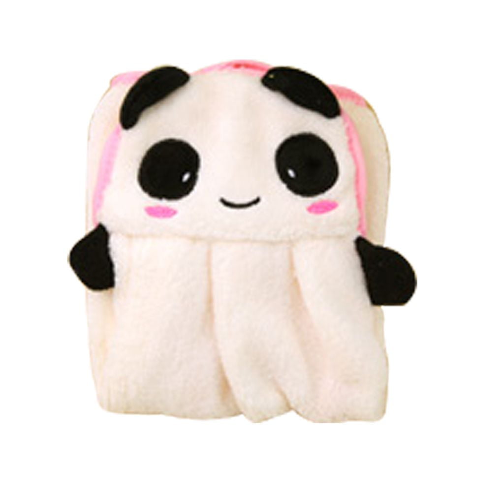 Baby Children Kids Hand Towel Soft Plush Cartoon Hanging Wipe Bathing Panda 