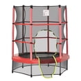thumbnail image 1 of Trampoline pour Enfants de 55 Pouces avec Filet de Protection pour Intérieur/extérieur, Trampoline pour Garçons et Filles de 3 à 6 Ans, Rouge, 1 of 7