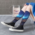 thumbnail image 5 of Rateoe Moonlit Blue Wolf Pattern Women’s Knee High Crew Socks,Trouser Socks Comfortable, Breathable, Moisture-Wicking and Soft, 5 of 6