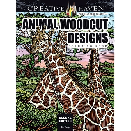 Dover Publications Animal Woodcut Adult Coloring Book