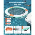 thumbnail image 4 of VEVOR Inflatable Floating Dock, 10FT Round Inflatable Dock Platform, Non-Slip Water Floating Dock Mat with Portable Carrying Bag & Detachable Ladder, Floating Platform Island Raft for Pool Beach Ocean, 4 of 9