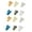 Golden, variant on YongCo 12Pcs Plectrums Picks Guitar Finger Picks Fingertip Hands Sleeves Flat Thumbpicks Guitar Accessories Easy to Use