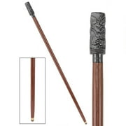 Design Toscano Tiki Luau Cast Metal Handle Hardwood Walking Stick