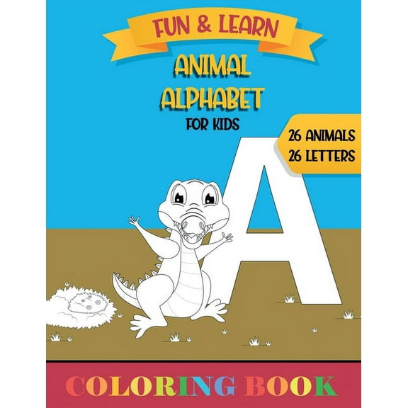 Coloring Book for kids: ANIMAL ALPHABET(8.5" x 11") (Paperback)
