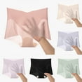 thumbnail image 2 of VISALY Tummy Control Underwear for Women, Women'S Underwear High Waist Ice Breathable Briefs Multipack, Plus Size, Panties (Light Blue, L), 2 of 7