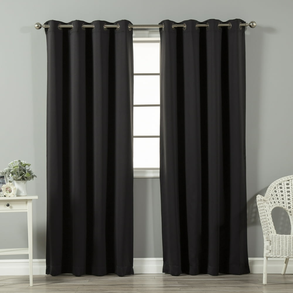 Quality Home Basic Thermal Blackout Curtains Antique Bronze Grommet