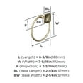 thumbnail image 6 of Amerock Stature Golden Champagne Closed Towel Ring, 6 of 8