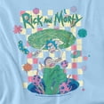 thumbnail image 2 of Rick and Morty Falling Portals Women's T Shirt, Light Blue, Large, 2 of 6