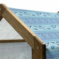 thumbnail image 5 of Whale Pet House, Ocean Inspired Pattern with Geometrical Borders Fish and Scallops, Outdoor & Indoor Portable Dog Kennel with Pillow and Cover, 5 Sizes, Turquoise Lilac Blue, by Ambesonne, 5 of 5