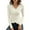 Light Yellow1, variant on Fiaer Deep V Neck Sweaters for Women Trendy Long Sleeve Solid Slim Fit Twsit Knot Stretchy Knit Cropped Tops White1 One Size