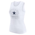 thumbnail image 2 of Women's WEAR by Erin Andrews  White Dallas Cowboys Ribbed Graphic Tank Top, 2 of 5