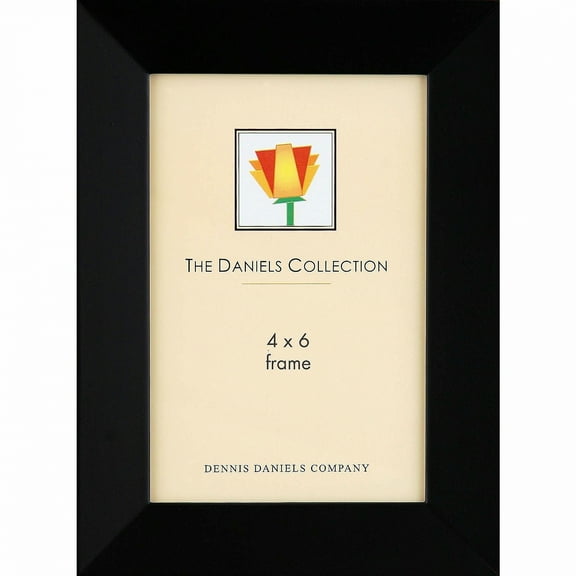 Ebony-Black bevelled wood classic by Dennis Daniels - 4x6