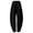 Black, variant on Women's Solid Color High Waisted Elastic Waist Cotton Linen Lantern Wide Leg Pants, Loose Fit Palazzo Trousers, Casual Daily Wear for Spring Summer, Lightweight and Breezy Brown XXL