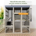 thumbnail image 6 of 62.6" Outdoor Cat Catio Enclosure, Large Wooden Catio for Multiple Cats, 2 Cat Houses & Platforms, Rust-Proof Pet Cage for Backyard or Patio, 6 of 7