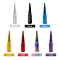 thumbnail image 2 of 20pc Premium Neo Chrome SPIKED 14x1.5 Extended Lug Nuts 4.4" OFF-ROAD SPIKE Metal Lugz Nut w/Key, 2 of 3