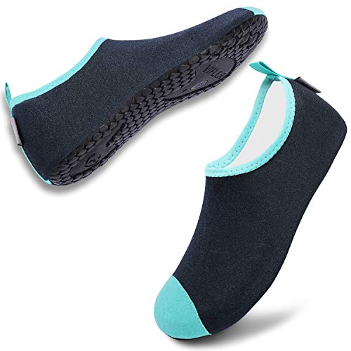 VIFUUR Womens Mens Water Shoes Barefoot Yoga Shoes Quickly Dry Aqua Shoes for Outdoor Snorkeling Beach Swim Surf 