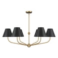 thumbnail image 4 of XAV-B9316-VG-MK Crystorama Lighting Xavier - 6 Light Chandelier-14.25 Inch Tall and 40 Inch Wide-Vibrant Gold/Matte Black Finish, 4 of 6