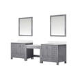 thumbnail image 2 of Coraline 102 in W Distressed Grey Double Vanity, Carrara Marble Top, and 34 in Mirrors, 2 of 4