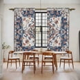 thumbnail image 2 of Boho Navy Blue Red Kitchen Curtains, Southwestern Geometric Vintage Art Light Filtering Window Curtain Panels, 2Pcs Rod Pocket Window Treatments Set for Living Room Bathroom Bedroom 52x72 Inches, 2 of 9