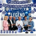 thumbnail image 2 of Blue Retirement Party Supplies Decorations Kit, Retirement Party Banner Flag Set with Paper Flower Ball Backdrop, Happy Retirement New Beginnings The Legend Theme Party Decor,A, 2 of 5